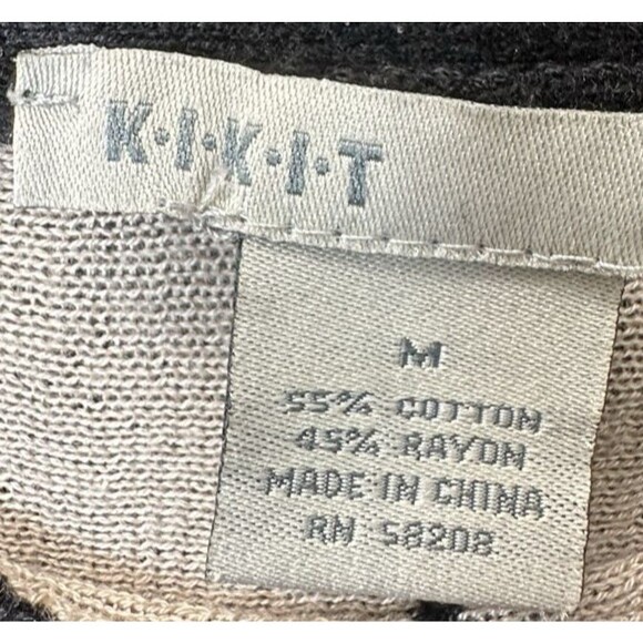 KIKIT Skirt Tan/Black Size M A-Line Knee Length Geometric Pull On Cotton Blend - Picture 9 of 10